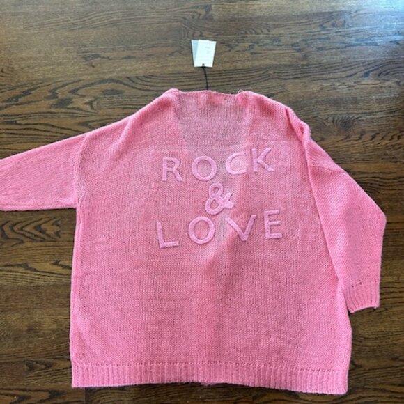 NWT ELAN “Rock & Love” Cardigan / Pink / Size:  OS - Picture 3 of 7